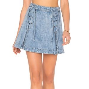 Free people denim skirt